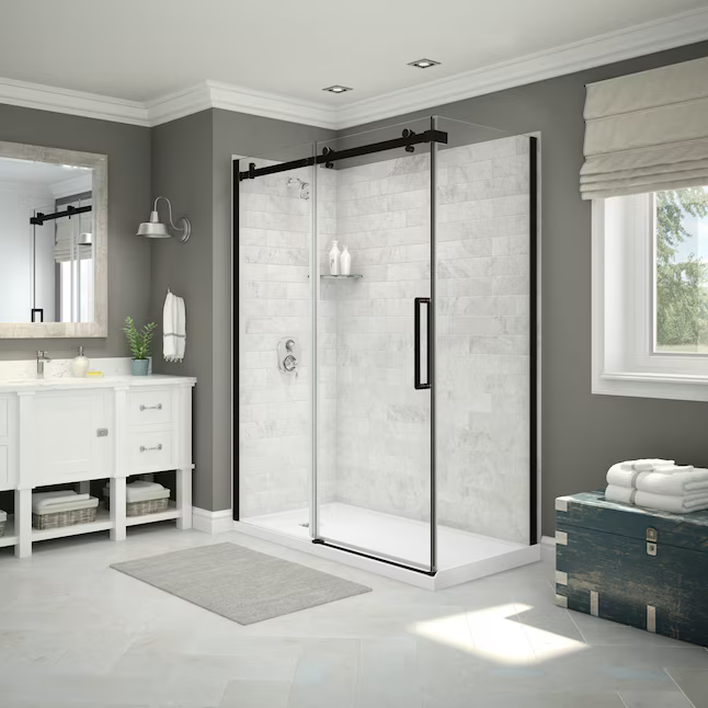 MAAX Utile Marble Carrara Direct To Stud Alcove Shower Side Wall Panel, 103419-307-508-800 805767 *HD24, MSRP: $399.00, FINAL: