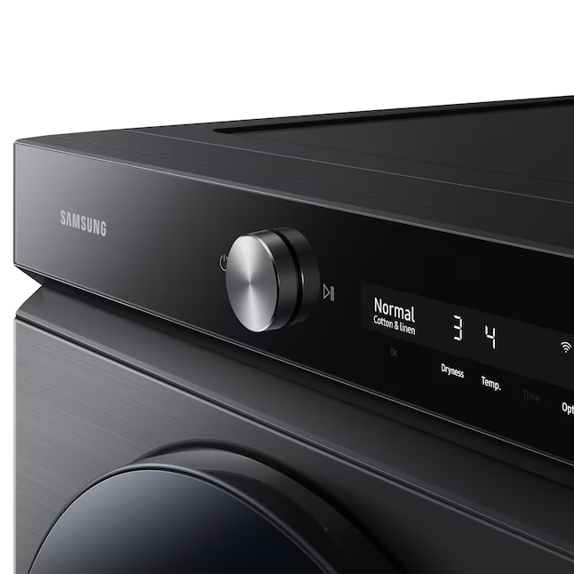 Samsung Extra Large Stackable Steam Cycle Vented Electric Dryer in Brushed Black, DVE53BB8700V *JR2509, Retail: $1,399.00, FINAL PRICE: $699.99 + TAX