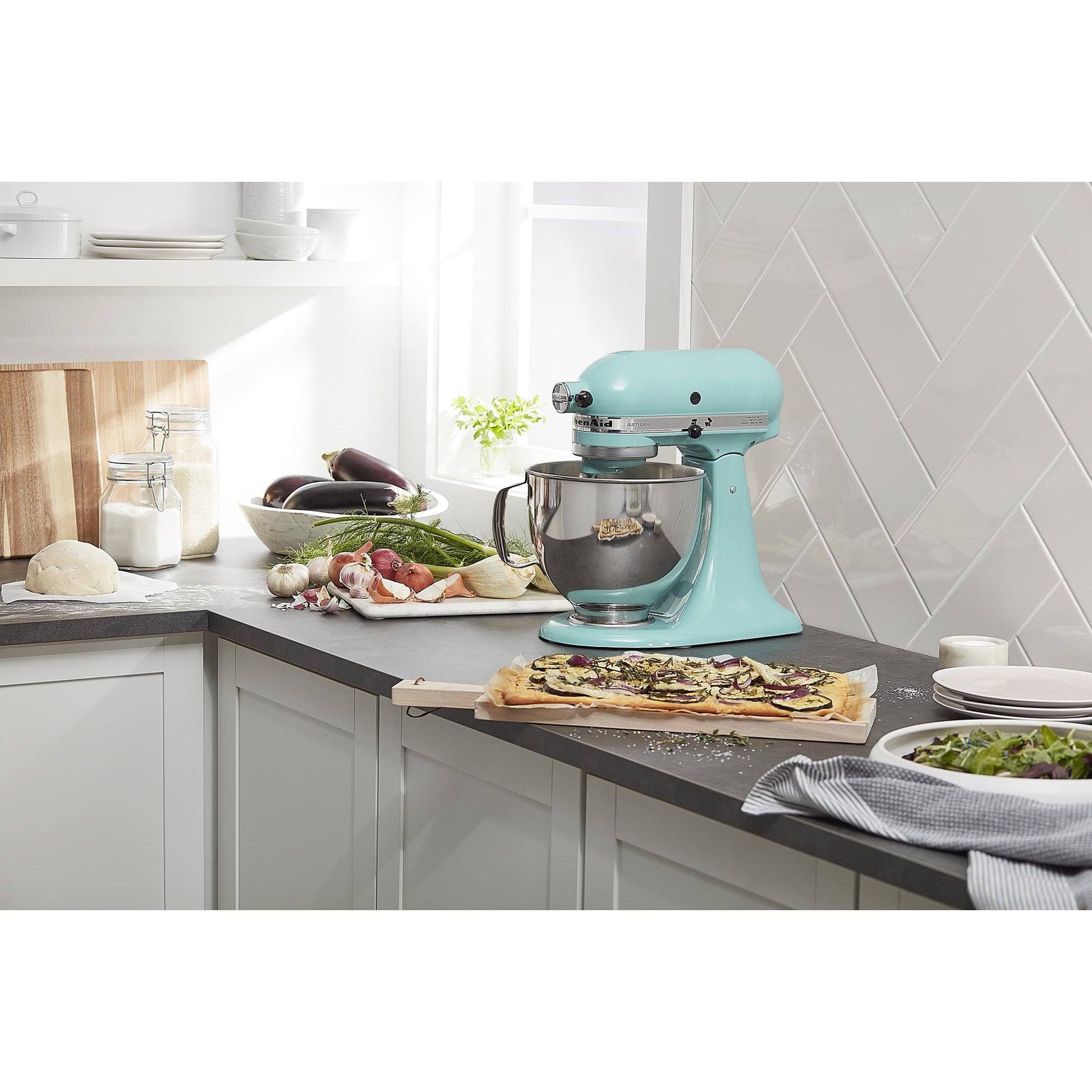 KitchenAid Artisan Aqua Sky 5-Quart Tilt-head Stand Mixer, KSM150PSAQ, FINAL PRICE: $269.99 + TAX [FBM-303]