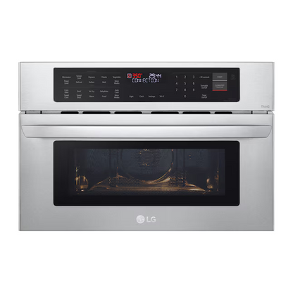 LG 1.7-cu ft 950-Watt 29.75-in Smart Air Fry Built-In Microwave with Sensor Cooking Controls (Printproof Stainless Steel)