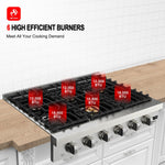 ZLINE KITCHEN & BATH Professional 36-in 6 burners Stainless Steel Gas Cooktop