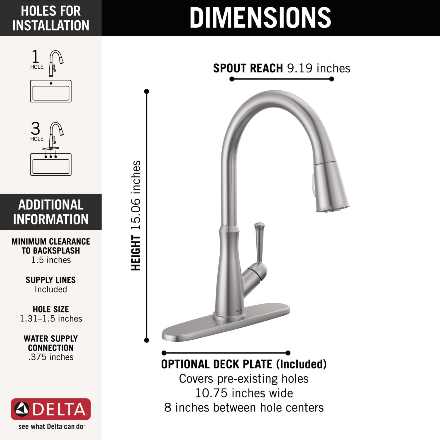 Delta Westville Single Handle Pull-Down Kitchen Faucet in Arctic Stainless, 9110-AR-DST, MRSP: $499, FINAL PRICE: $99.99 + TAX
