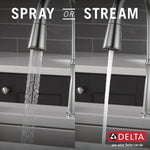 Delta Westville Single Handle Pull-Down Kitchen Faucet in Arctic Stainless, 9110-AR-DST, MRSP: $499, FINAL PRICE: $99.99 + TAX