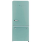 UNIQUE Classic Retro 17.7-cu ft Counter-Depth Bottom-Freezer Refrigerator with Ice Maker (Ocean Mist Turquoise) ENERGY STAR, [FB196], Final: $1,999.99, CLEARANCE: $1,599.99 + TAX
