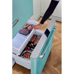 UNIQUE Classic Retro 17.7-cu ft Counter-Depth Bottom-Freezer Refrigerator with Ice Maker (Ocean Mist Turquoise) ENERGY STAR, [FB196], Final: $1,999.99, CLEARANCE: $1,599.99 + TAX
