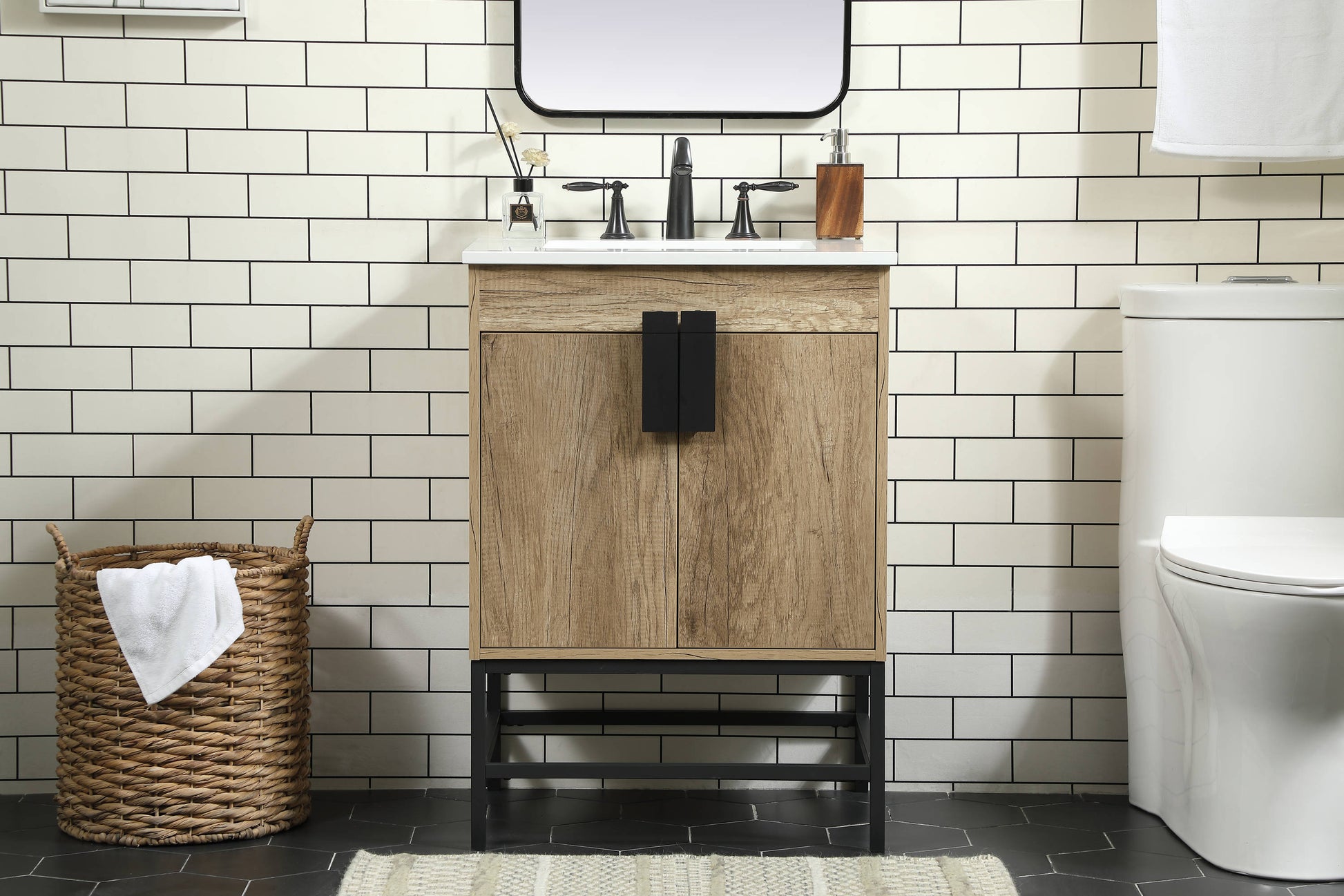 Ever Living Grace 24-Inch Single Sink Vanity in Mango Wood with a Countertop, VF48824MW, FINAL PRICE: $399.99 + TAX [FBM-147]