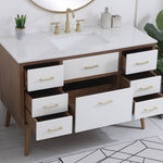 Ever Living Fawn 48-Inch Single Sink Vanity in Natural White with a Countertop, VF41048WH, FINAL PRICE: $699.99 + TAX [FBM-130]