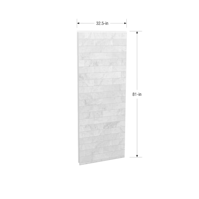 MAAX Utile Marble Carrara Direct To Stud Alcove Shower Side Wall Panel, 103419-307-508-800 805767 *HD24, MSRP: $399.00, FINAL:
