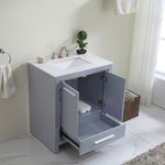 Ever Living Alpha 30-Inch Single Sink Vanity in Light Grey with a White Engineered Marble Countertop, VF-1028-VW, FINAL PRICE: $399.99 + TAX [FBM-132]