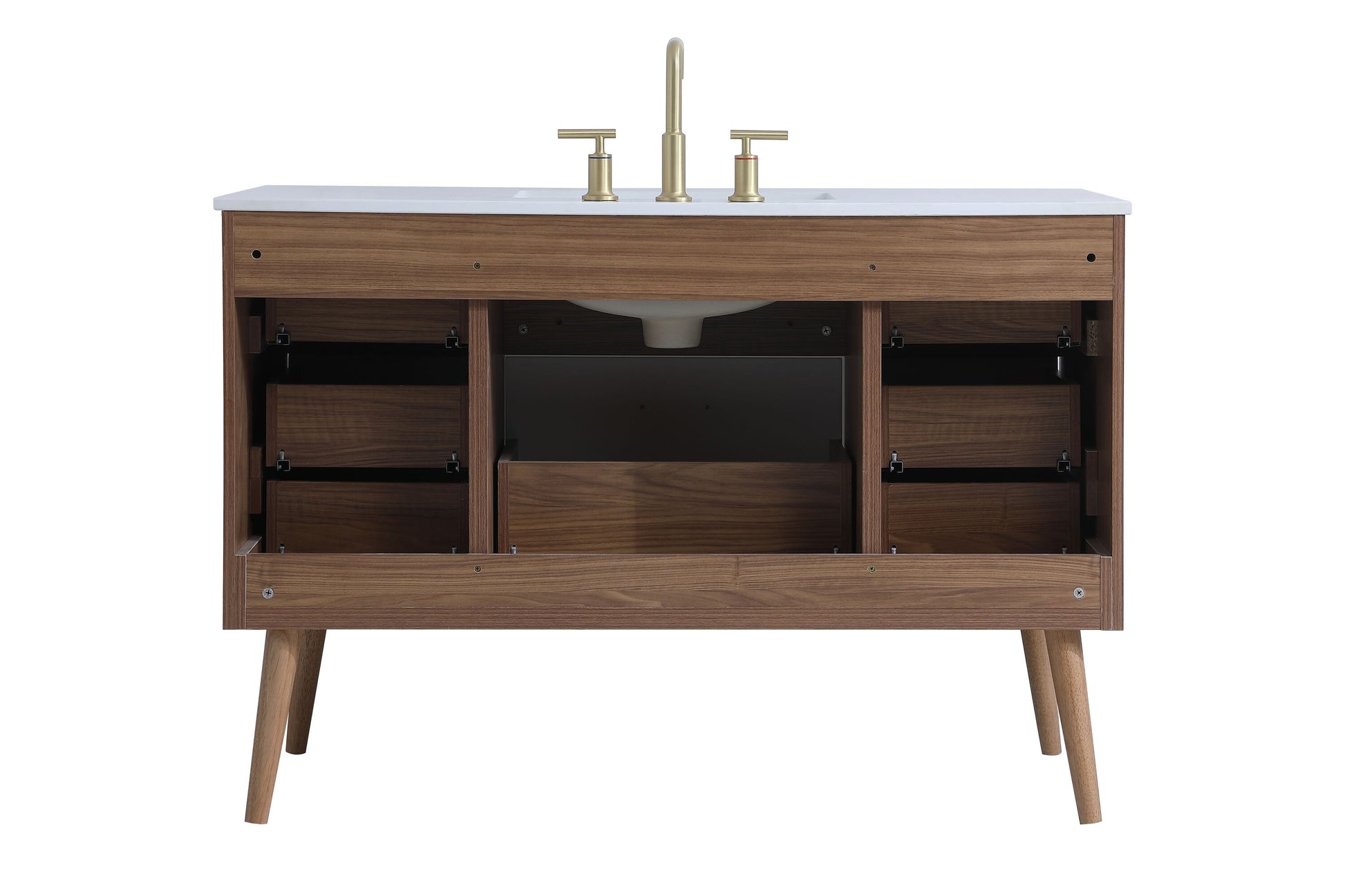 Ever Living Fawn 48-Inch Single Sink Vanity in Natural White with a Countertop, VF41048WH, FINAL PRICE: $699.99 + TAX [FBM-130]