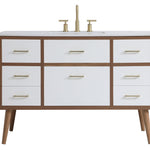Ever Living Fawn 48-Inch Single Sink Vanity in Natural White with a Countertop, VF41048WH, FINAL PRICE: $699.99 + TAX [FBM-130]