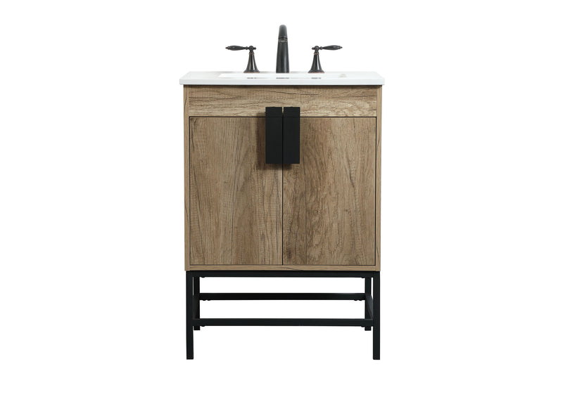 Ever Living Grace 24-Inch Single Sink Vanity in Mango Wood with a Countertop, VF48824MW, FINAL PRICE: $399.99 + TAX [FBM-147]