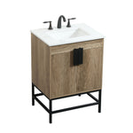 Ever Living Grace 24-Inch Single Sink Vanity in Mango Wood with a Countertop, VF48824MW, FINAL PRICE: $399.99 + TAX [FBM-147]