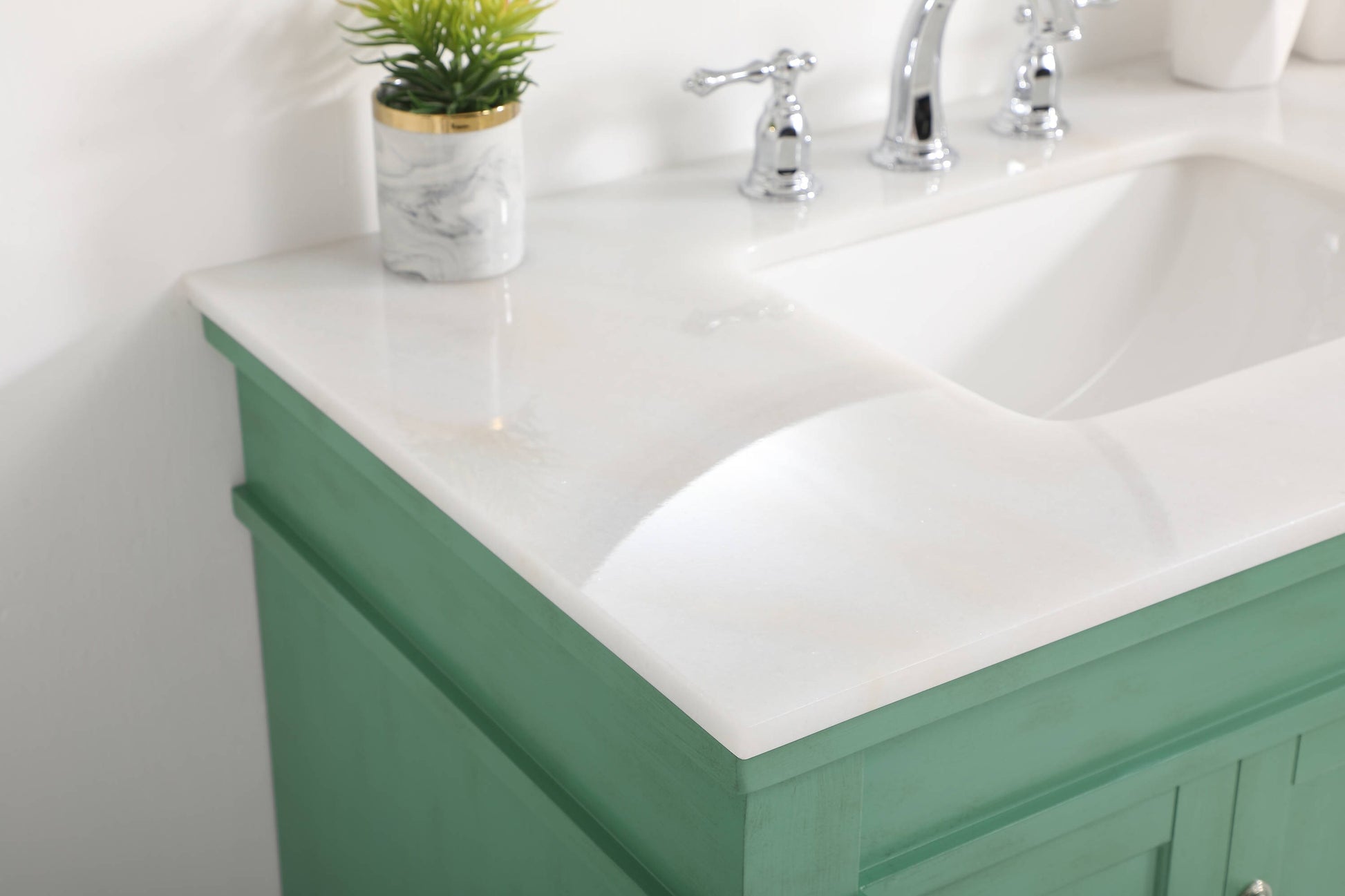 Ever Living Charlie 36-Inch Single Sink Vanity in Vintage Mint with a White And Brown Vein Marble Countertop, VF12336VM-VW, FINAL PRICE: $599.99 + TAX [FBM-134]