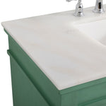 Ever Living Charlie 36-Inch Single Sink Vanity in Vintage Mint with a White And Brown Vein Marble Countertop, VF12336VM-VW, FINAL PRICE: $599.99 + TAX [FBM-134]