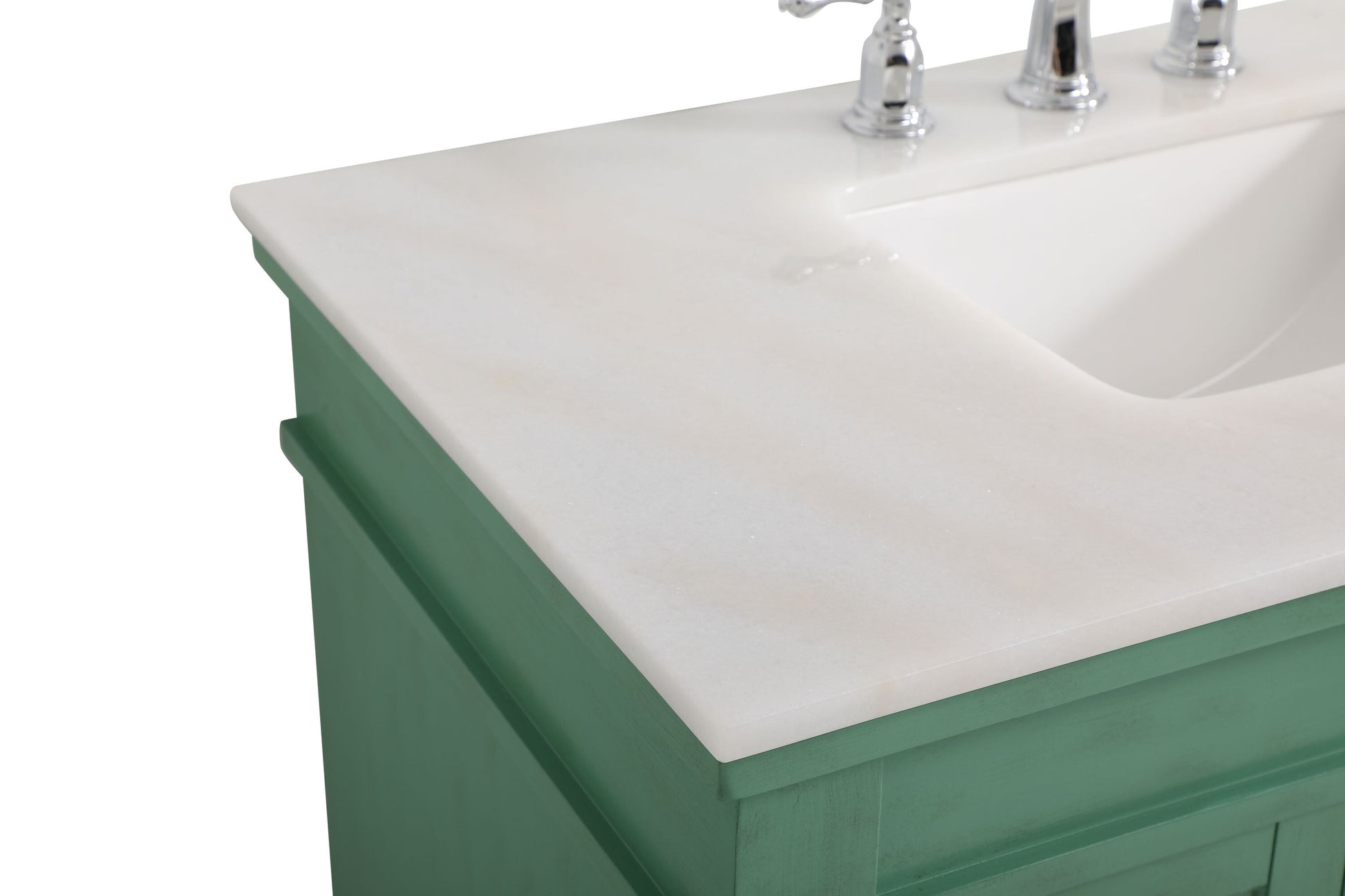 Ever Living Charlie 36-Inch Single Sink Vanity in Vintage Mint with a White And Brown Vein Marble Countertop, VF12336VM-VW, FINAL PRICE: $599.99 + TAX [FBM-134]