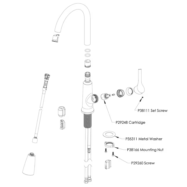 Greenwood Kitchen Faucet Chrome Finish, LWF1410CR