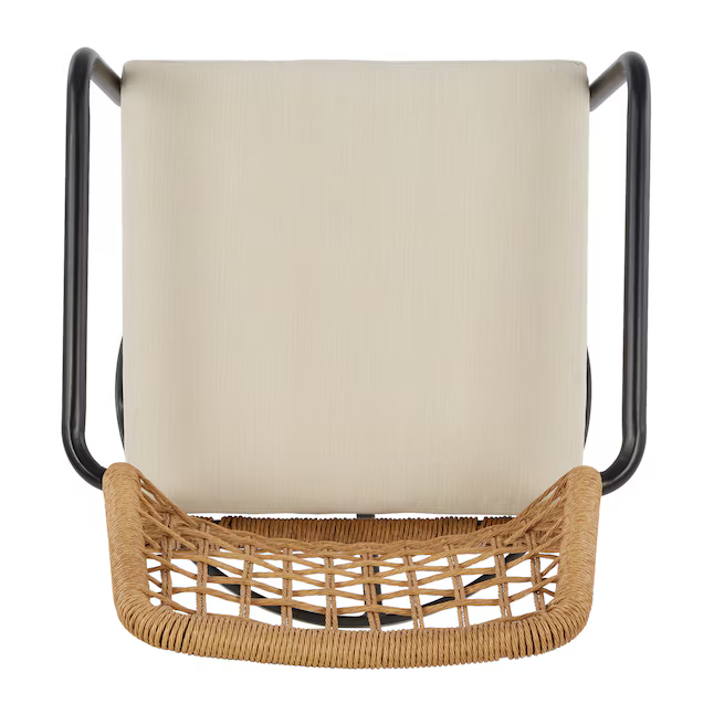 Origin 21 Clairmont Set of 2 Wicker Black Steel Frame Swivel rocker Dining Chair with Cream Cushioned Seat, LG-22028-SR  5106703  *HD2509, Retail: $298.00, FINAL PRICE: $199.99 + TAX