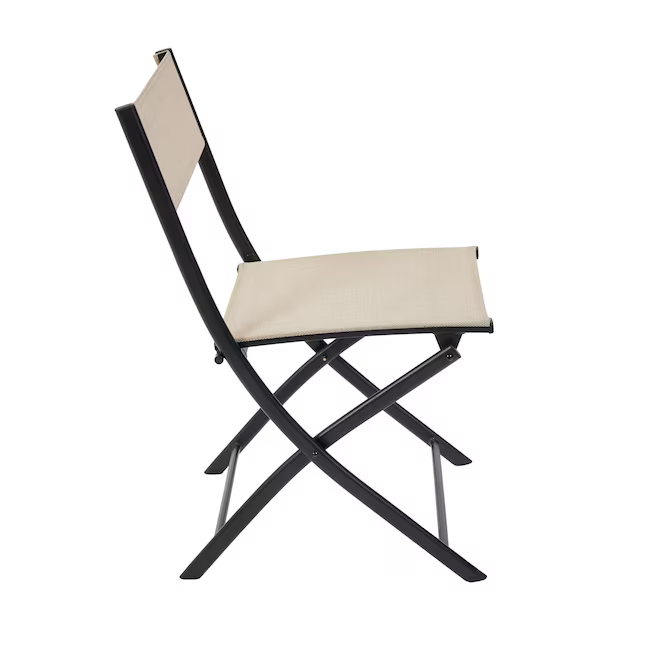 Style Selections Black Steel Frame Stationary Dining Chair with Tan Sling Seat, FDS70312C  5106761 *HD2409, Retail: $39.98, FINAL PRICE: $24.99 + TAX
