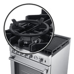 FORNO Lazio 30-in 5 burners 4.32-cu ft Air Fry Convection Oven Freestanding Natural Gas Range ( Stainless steel )