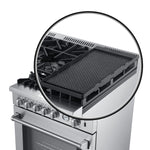 FORNO Lazio 30-in 5 burners 4.32-cu ft Air Fry Convection Oven Freestanding Natural Gas Range ( Stainless steel )