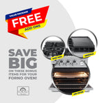 FORNO Lazio 30-in 5 burners 4.32-cu ft Air Fry Convection Oven Freestanding Natural Gas Range ( Stainless steel )