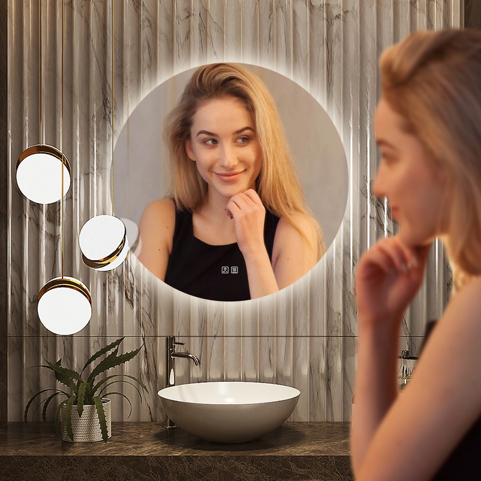 Helena 32-in Frameless LED Mirror with Defogger MA05R32TD-OL, FINAL PRICEl: $219.99 + TAX