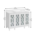 Kathy Ireland Home Southport 48-in White Oak Semi-Recessed Single Sink Bathroom Vanity with White Engineered Stone Top, 1591VA-48-241-925-SR, FINAL PRICE: $559.99 + Tax
