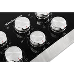KitchenAid 36-in 5 burners Smooth surface Stainless steel Electric Cooktop with Downdraft Exhaust, MSRP: $2,599., FINAL PRICE: $1,699.99 + TAX