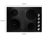 KitchenAid 36-in 5 burners Smooth surface Stainless steel Electric Cooktop with Downdraft Exhaust, MSRP: $2,599., FINAL PRICE: $1,699.99 + TAX