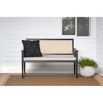 Summit Lane Charlee 50-in W x 33.86-in H Wicker Steel Love Seat Bench, 22044-R1   5106733  *HD2409, Retail: $224, FINAL PRICE: $139.99 + TAX