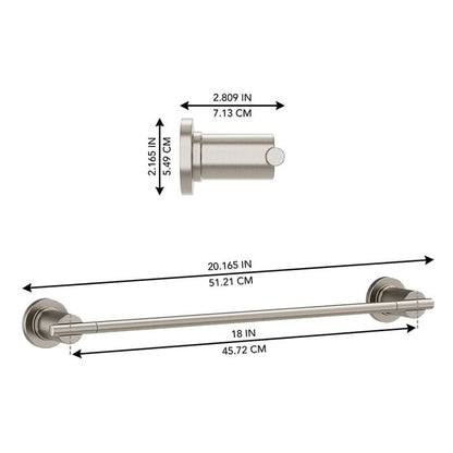 Ellen DeGeneres Tossana 18-in Towel Bar – Brushed Nickel, 2014ATB-18-113, FINAL PRICE: $19.99 + Tax