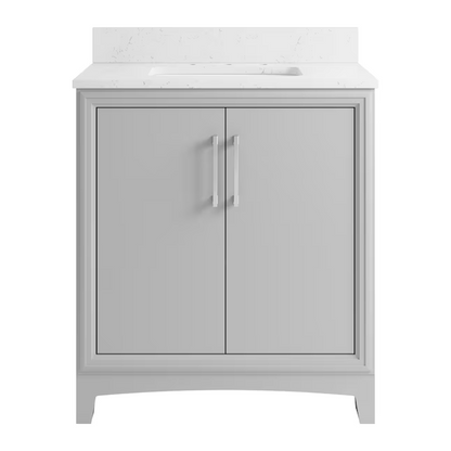 Ellen DeGeneres Norbeck 31-in Light Gray Undermount Single Sink Bathroom Vanity with Carrara Engineered Marble Top, 2342VA-31-242-925-UM, FINAL PRICE: $349.99 + Tax