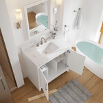 **ASSEMBLY REQUIRED** Ellen DeGeneres Norbeck 37-in White Undermount Single Sink Bathroom Vanity with Carrara Engineered Marble Top, 2342VA-37-201-925-UM, [FB278], FINAL PRICE: $529.99 + Tax
