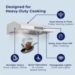 Hauslane 36-in Ducted 500-CFM Black Stainless Steel Under Cabinet Range Hood, UC-PS18BSS-36 *JR2510, Retail: $699.99, FINAL PRICE: $429.99 + TAX