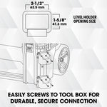 FLEX STACK PACK Plastic Level holder (1) 2-Piece FLEX Stack Pack level holder and installation accessories