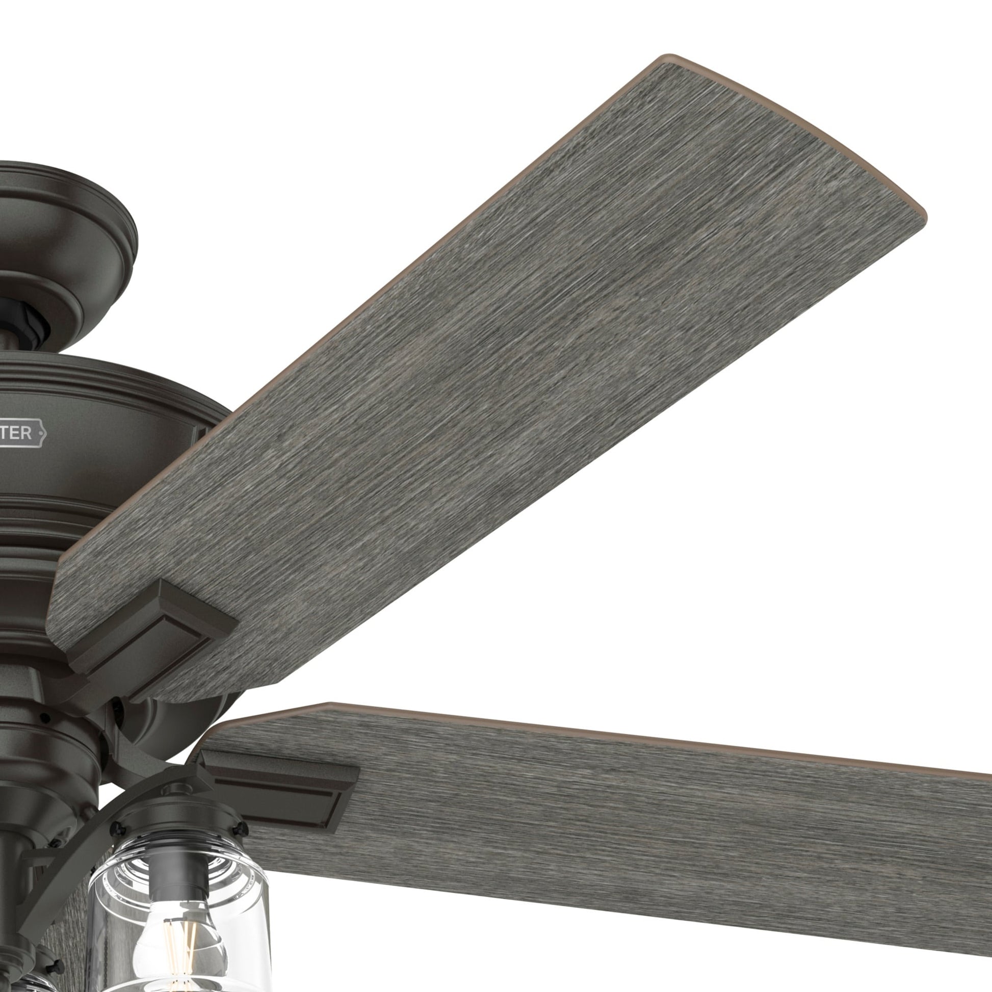 Hunter Maya 54-in Noble Bronze Ceiling Fan With Light and Pull Chain Included