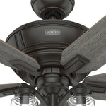 Hunter Maya 54-in Noble Bronze Ceiling Fan With Light and Pull Chain Included