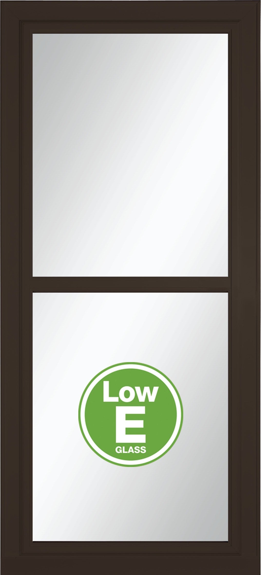 LARSON 80 Split Fullview (Tradewinds) Low-E 36-in x 81-in Brown Aluminum Reversible Hinge Storm
