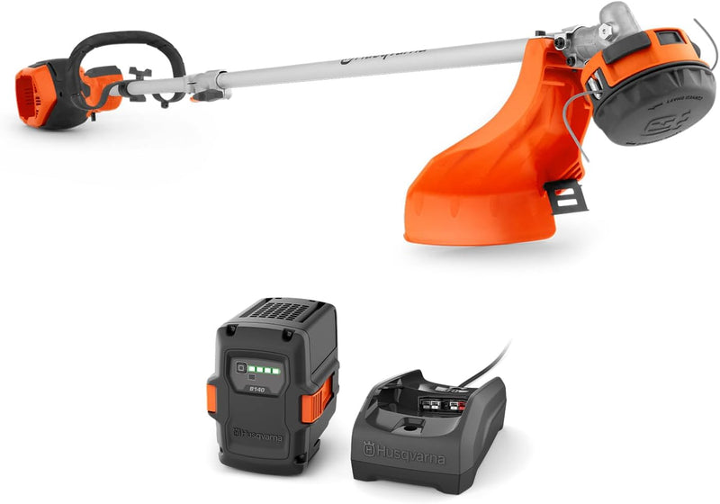 Husqvarna 330iKL 40-volt 18-in Straight Shaft Attachment Capable Battery String Trimmer 4 Ah (Battery Included) (Charger Included)