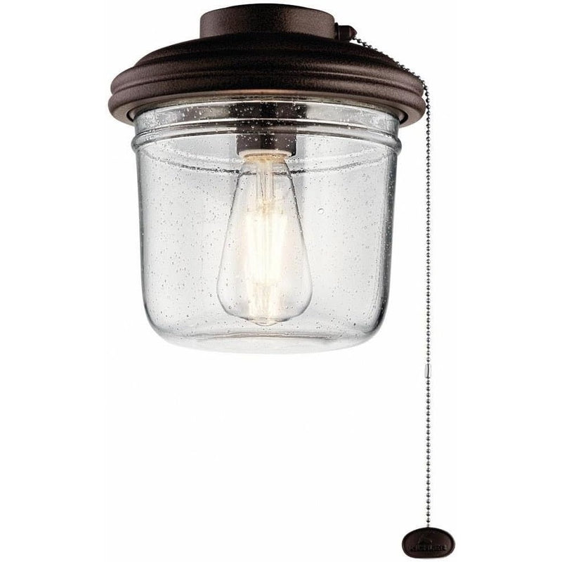 Kichler Yorke Outdoor Fan 1-Light Kit LED 4 Watts Tannery Bronze Powder Coat, 380915TZP, CLEARANCE PRICE: $19.99