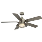 52-625-5AS-242 Hyannis 52-IN Indoor/Outdoor Ceiling Fan With Remote and Light Kit in Aged Steel (Damp Rated), MSRP: $606.00, CLEARANCE DISCOUNT! LOC: Savoy C