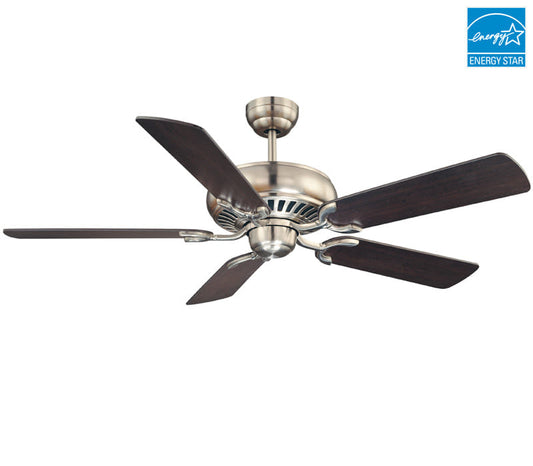 52-SGC-5RV-SN Pine Harbor 52-inch Indoor Ceiling Fan Satin Nickel (Fan Only No Light Kit), Loc: Savoy-C, FInal: $75.00, CLEARANCED: $49.99 + TAX