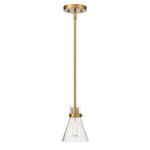 Meridian 1 Light Natural Brass Mini Pendant, M70062NB, MSRP: $104.00, WHOLESALE: $52.00, Final: $18.00, Clearance!