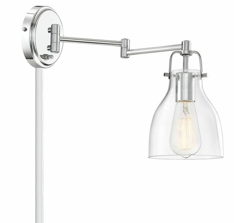 Meridian 1 Light Adjustable Sconce in Chrome, M90042CH, Loc: C-1, MSRP: $178.00, WHOLESALE: $89.00, Clearance