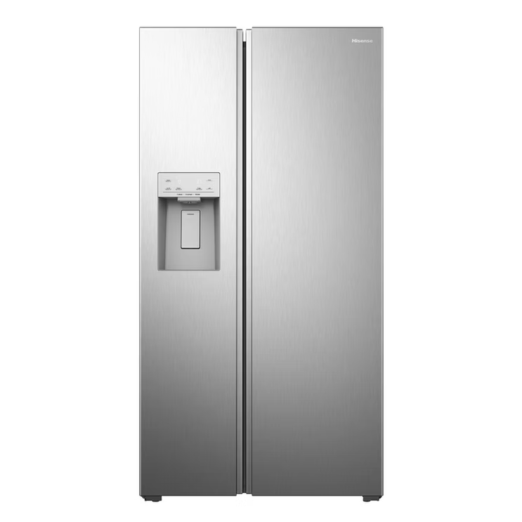 Hisense 29.1-cu ft Standard-Depth 36-in Side-by-Side Refrigerator with Ice Maker + Water and Ice Dispenser (Stainless Steel), HRS290P5FSE *JR2512, Retail: $1,699.00, FINAL PRICE: $699.99 + TAX