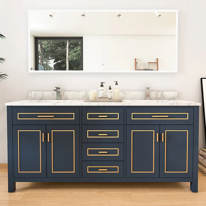 Venice 72-inch Double Sink Vanity in Blue with Custom Quartz Top, VV272B-CQTSQ , Retail: $2,099.95, FINAL PRICE: $1,299.99+ TAX