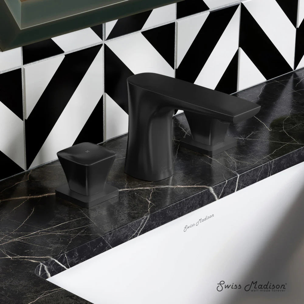 Swiss Madison Monaco Widespread Faucet in Matte Black, SM-BF22MB, MSRP: $262.48, FINAL  PRICE: $79.99 + TAX