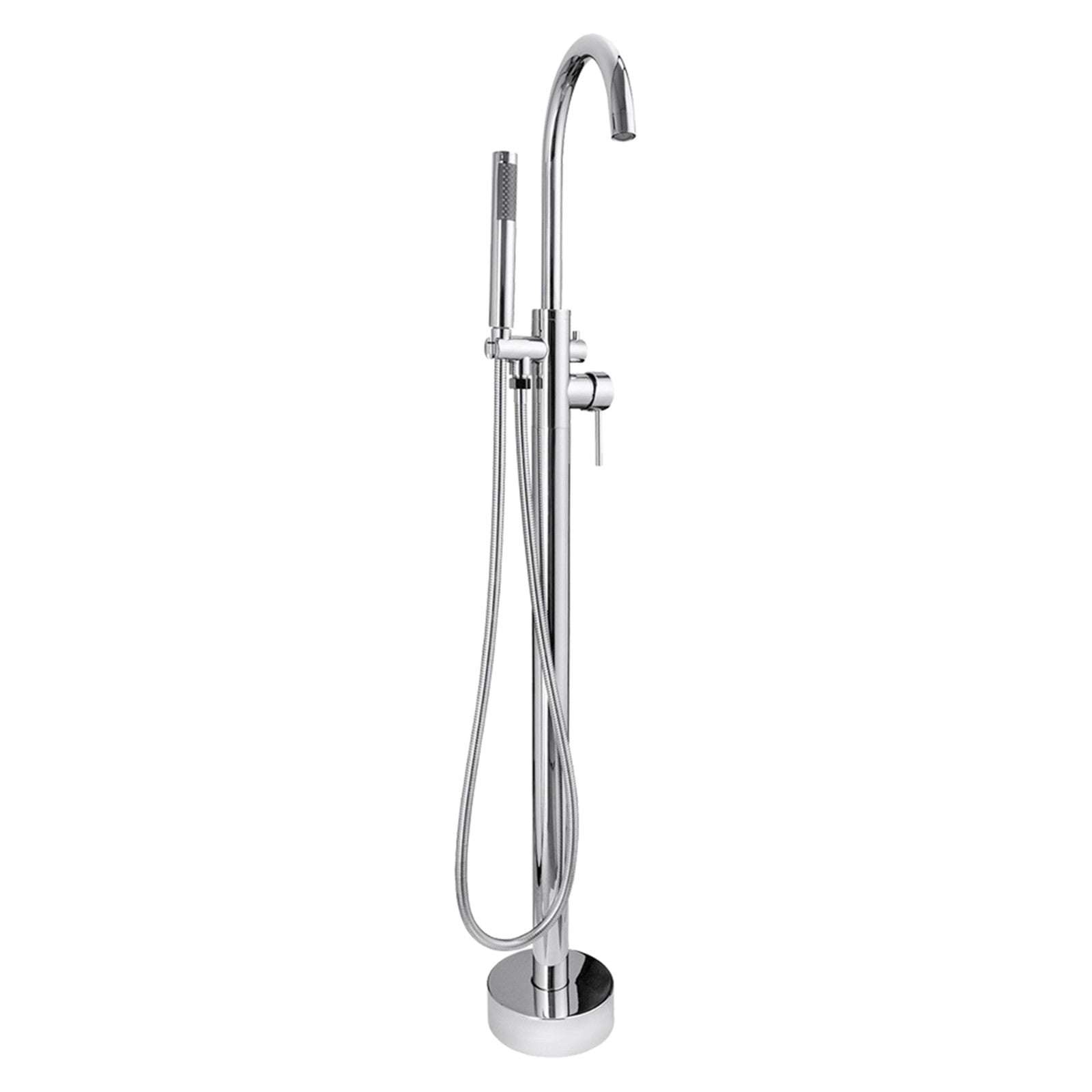 Woodbridge Freestanding Tub Faucet Bathtub in Chrome with Hand Shower