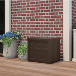 Suncast Outdoor Storage 22-Gallon Brown Plastic Deck Box